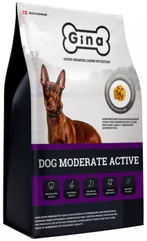 Gina Dog Moderate Active для взрослых собак с умеренным уровнем активности курицей и рисом (7,5 кг)
