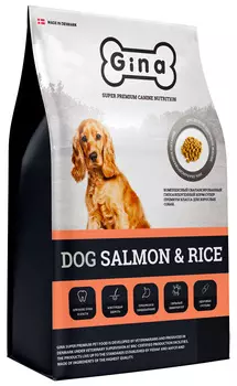 Gina Dog Salmon &amp; Rice гипоаллергенный для взрослых собак с лососем и рисом (3 кг)