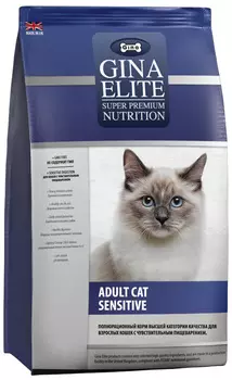 Gina Elite Adult Cat Sensitive для взрослых кошек с чувствительным пищеварением с индейкой (3 кг)