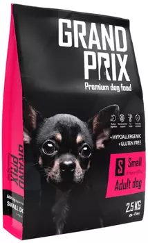 Grand Prix Small Adult для взрослых собак маленьких пород с курицей (2,5 кг)