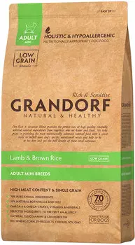 Grandorf Adult Mini Lamb &amp; Brown Rice для взрослых собак маленьких пород низкозерновой с ягненком и коричневым рисом (1 кг)