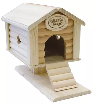 Green Farm избушка на курьих ножках для мелких грызунов, дерево (1 шт)