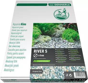 Грунт для аквариума Dennerle Nature Gravel PlantaHunter River S серый 4 – 8 мм 5 кг (1 шт)