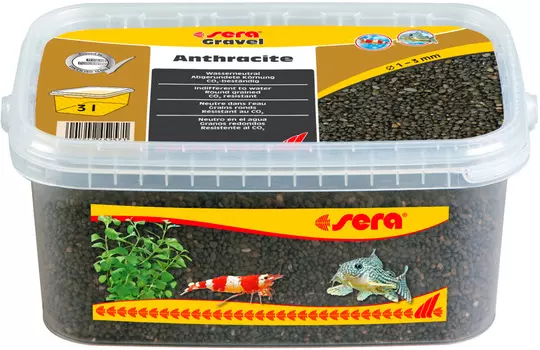Грунт для аквариума Sera Gravel Anthracite антрацит 1 – 3 мм 3 л (1 шт)