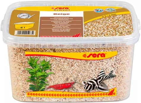 Грунт для аквариума Sera Gravel Beige бежевый 2 – 4 мм 6 л (1 шт)