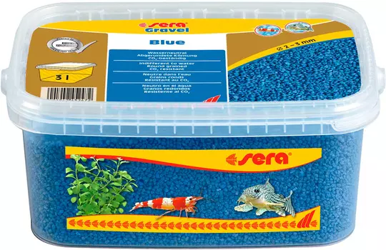 Грунт для аквариума Sera Gravel Blue голубой 2 – 3 мм 3 л (1 шт)