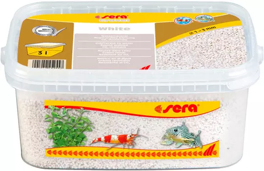 Грунт для аквариума Sera Gravel White белый 1 – 3 мм 3 л (1 шт)