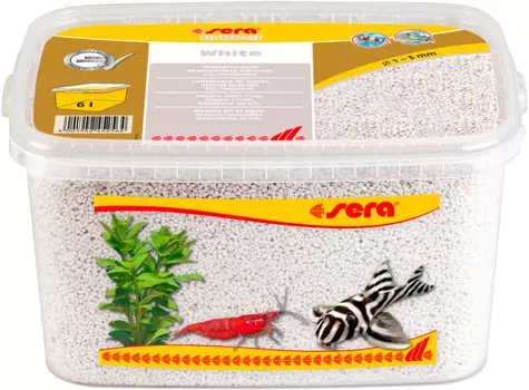 Грунт для аквариума Sera Gravel White белый 1 – 3 мм 6 л (1 шт)
