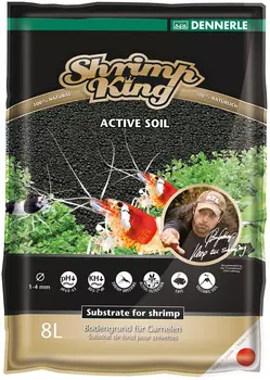 Грунт питательный для аквариума Shrimp King Active Soil 1-4 мм Dennerle (8 л)
