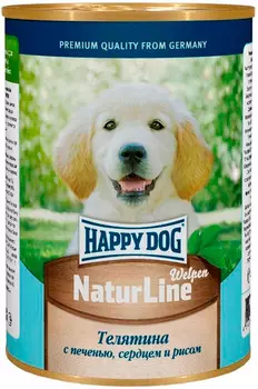 Happy Dog для щенков с телятиной, печенью, сердцем и рисом (4 + 1 шт)
