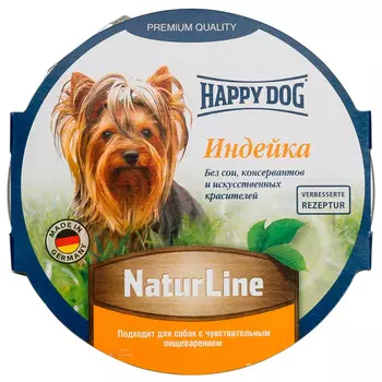 Happy Dog для взрослых собак паштет с индейкой (85 гр х 11 шт)