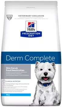 Hill's Prescription Diet Derm Complete Mini для взрослых собак маленьких пород защита кожи при аллергиях (6 кг)