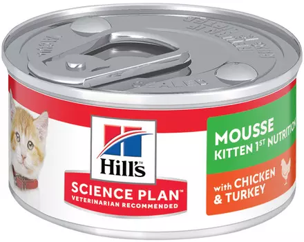 Hill’s Science Plan Kitten Mousse With Chicken &amp; Turkey для котят первый рацион мусс с курицей и индейкой (82 гр)