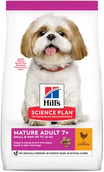 Hill’s Science Plan Mature Adult 7+ Small &amp; Mini для пожилых собак маленьких пород старше 7 лет с курицей (1,5 + 1,5 кг)