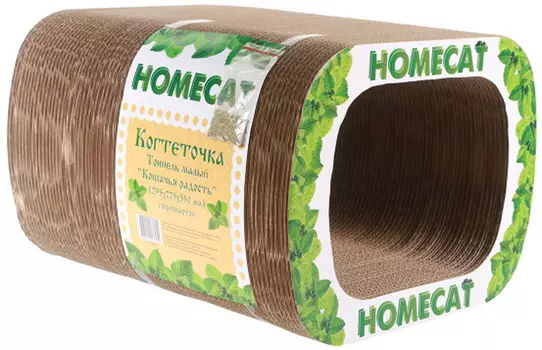 Homecat когтеточка тоннель картонная Кошачья радость малая 29,5х22,5х35 см (1 шт)