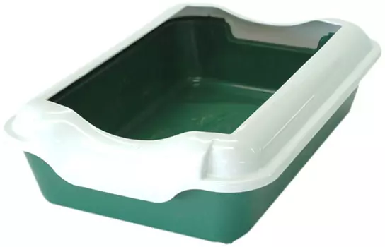 Homecat лоток для кошек бортиком зеленый 37 х 27 х 11,5 см (1 шт)
