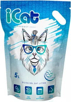 Icat Snow Flakes наполнитель силикагелевый для туалета кошек (5 л)
