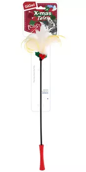 Игрушка для кошек GiGwi X-mas Tales Дразнилка с пером 63 см (1 шт)