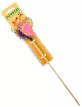 Игрушка для кошек Homecat дразнилка Цветок из перьев с пружинками (1 шт)