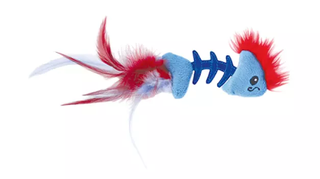 Игрушка для кошек Petstages Energize Play Fish Bone голубая (1 шт)