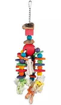 Игрушка для птиц Trixie деревянная разноцветная 35 см (1 шт)