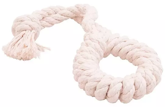 Игрушка для собак Doglike Dental Knot Кольцо канатное белое большое (1 шт)