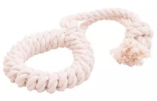 Игрушка для собак Doglike Dental Knot Кольцо канатное белое среднее (1 шт)
