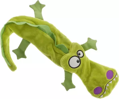 Игрушка для собак GiGwi Крокодил с 4-мя пищалками без набивки 38 см (1 шт)