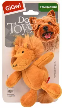 Игрушка для собак GiGwi Лев с пищалкой 10 см (1 шт)