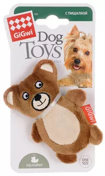 Игрушка для собак GiGwi Мишка с пищалкой 10 см (1 шт)