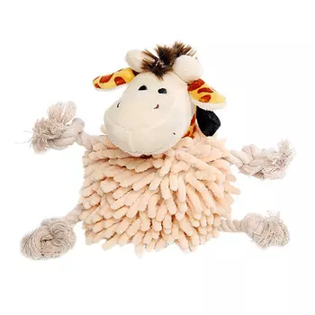 Игрушка для собак GiGwi Жираф с теннисным мячом и пищалкой 20 см (1 шт)