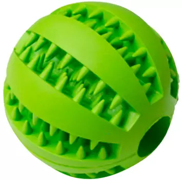 Игрушка для собак Homepet Silver Series мяч для чистки зубов каучук зеленый 7 см (1 шт)