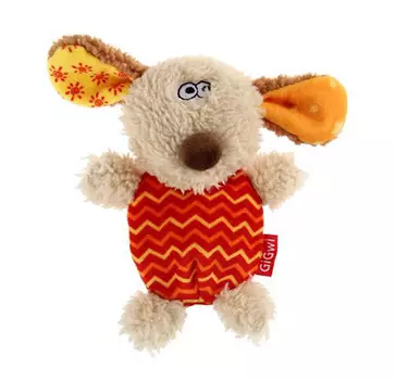 Игрушка для собак Собачка с 2 сменными пищалками без набивки 13 см GiGwi (1 шт)