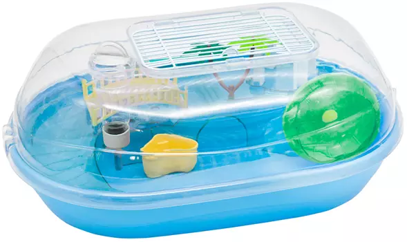 Клетка для мелких грызунов Triol Оазис голубая 44 х 31,3 х 17 см (1 шт)