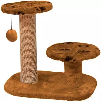 Когтеточка Дарэлл 95 круглая с двумя полками коричневая 56 х 36 х 52 см (1 шт)