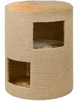 Когтеточка Дарэлл Тумба двухэтажная джут 36,5 х 36,5 х 50 см (1 шт)