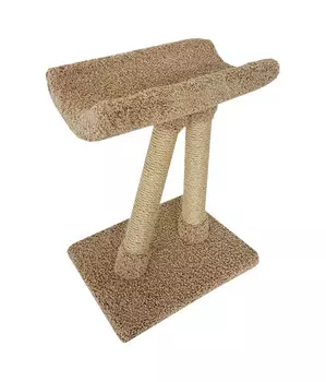 Когтеточка Косая ножка Пушок ковролин бежевая (1 шт)