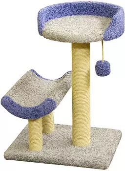 Когтеточка Кука Пушок ковролин серая с синим (1 шт)