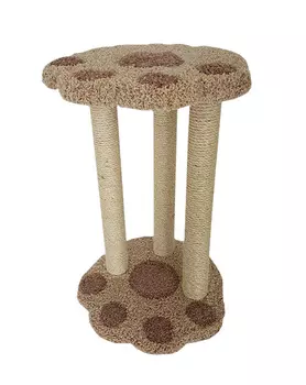 Когтеточка Лапа Пушок ковролин бежевая/лапа греча (1 шт)