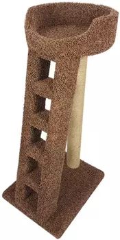 Когтеточка Лежанка с лестницей Пушок ковролин греча (1 шт)