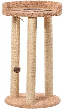 Когтеточка Мегалапа Пушок ковролиин бежевая/лапа коричневая (1 шт)