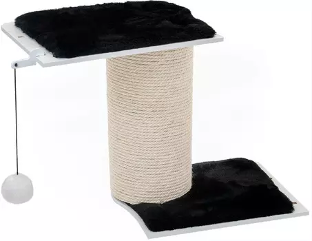 Когтеточка настенная для кошек ZooM Паркур Домино 2 полки широкая труба джут 80 х 36 х 66 см (1 шт)