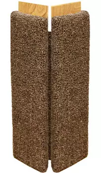 Когтеточка Пушок угловая малая ковролин коричневая (1 шт)