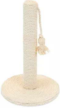 Когтеточка столбик Дарэлл Регата круглая малая основание беленый джут 30 х 47 см (1 шт)