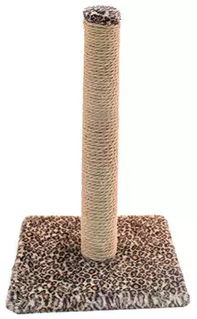 Когтеточка столбик для кошек Eco джут мех 30 х 30 х 62 см (1 шт)