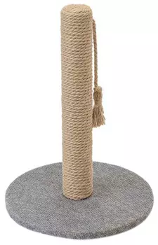 Когтеточка столбик для кошек Eco мини круглая джут серый ковролин 30 х 43 см (1 шт)