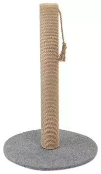 Когтеточка столбик для кошек Eco средняя круглая джут серый ковролин 42 х 65 см (1 шт)