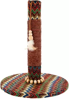 Когтеточка столбик для кошек Ferribiella Etnico Индиана Джонс 34 х 34 х 42 см (1 шт)