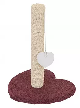 Когтеточка столбик для кошек Tappi Николь сизаль бордовый 35 х 35 х 47 см (1 шт)