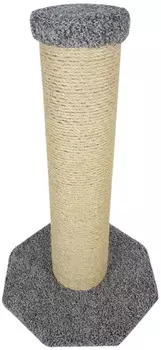 Когтеточка Столбик мощный Пушок ковролин серый (1 шт)